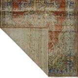 One-of-a-kind turkish handwoven vintage rug - rustic vintage charm 283x 156 cm