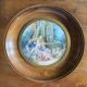Old Miniature Painting "The Singer" romantic scene + frame