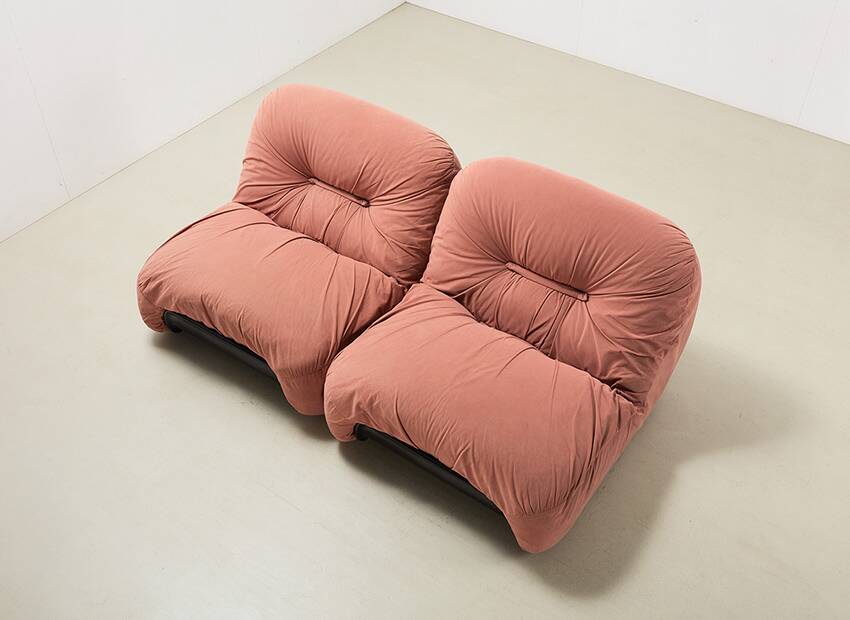 Diego Mattu Pair of Malu Lounge Chairs for 1P Italy 1970s