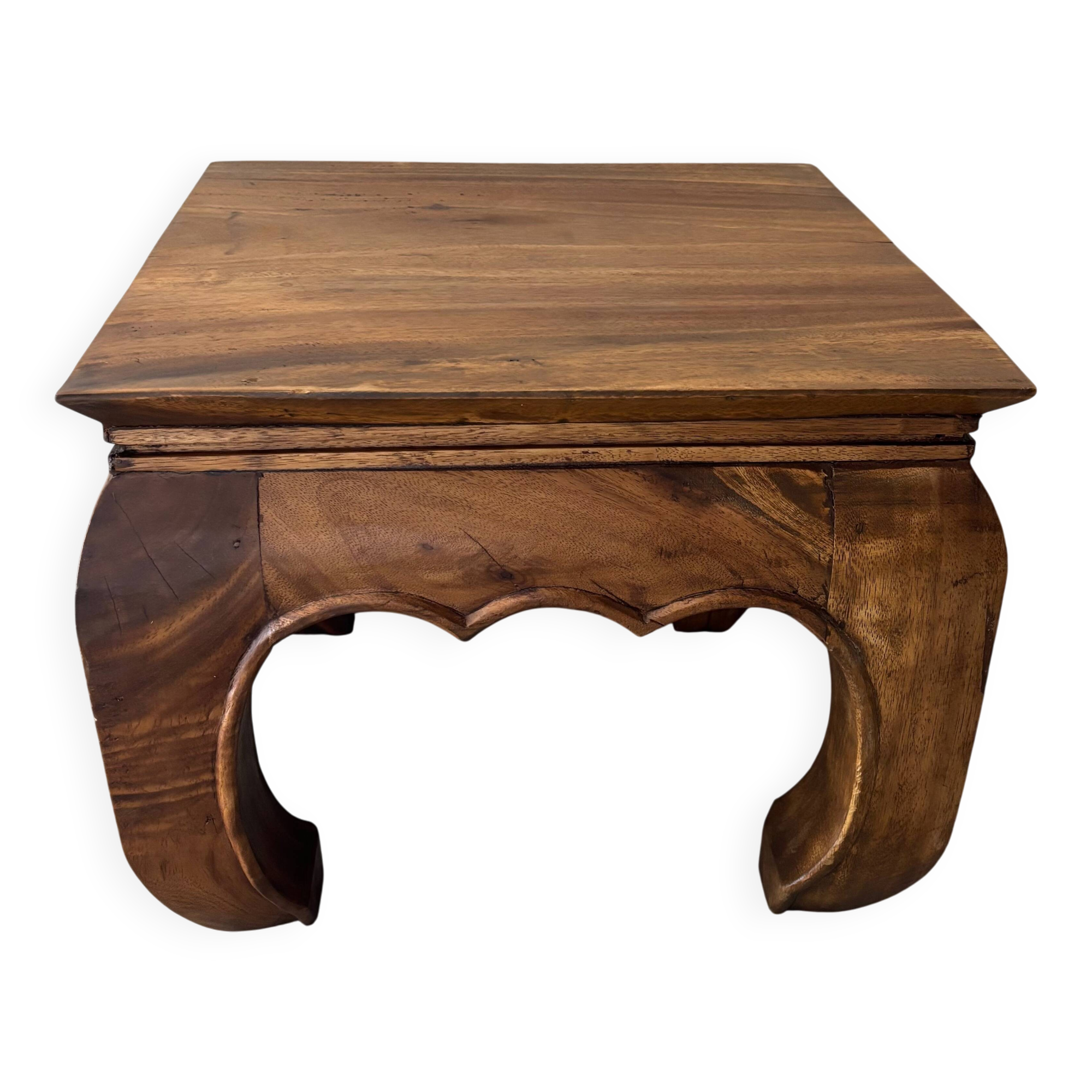 Varnished wooden coffee table