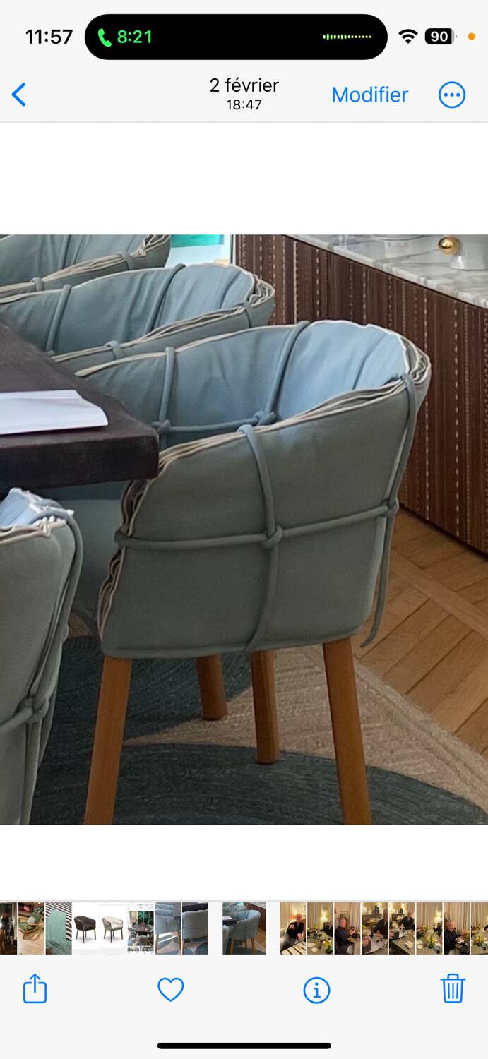 Chaise Parchment Kenneth Cobonpue