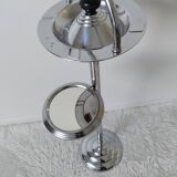 Free-standing ashtray, with mirror shelf