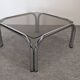 Space age tubular coffee table in smoked glass from the 60s/70s