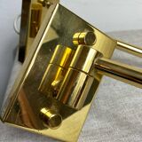Two wall lights with articulated arm in gold metal Egolux