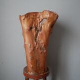 Large contemporary design handcrafted wooden vase
