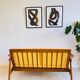 Scandinavian teak bench for two, circa 1960.