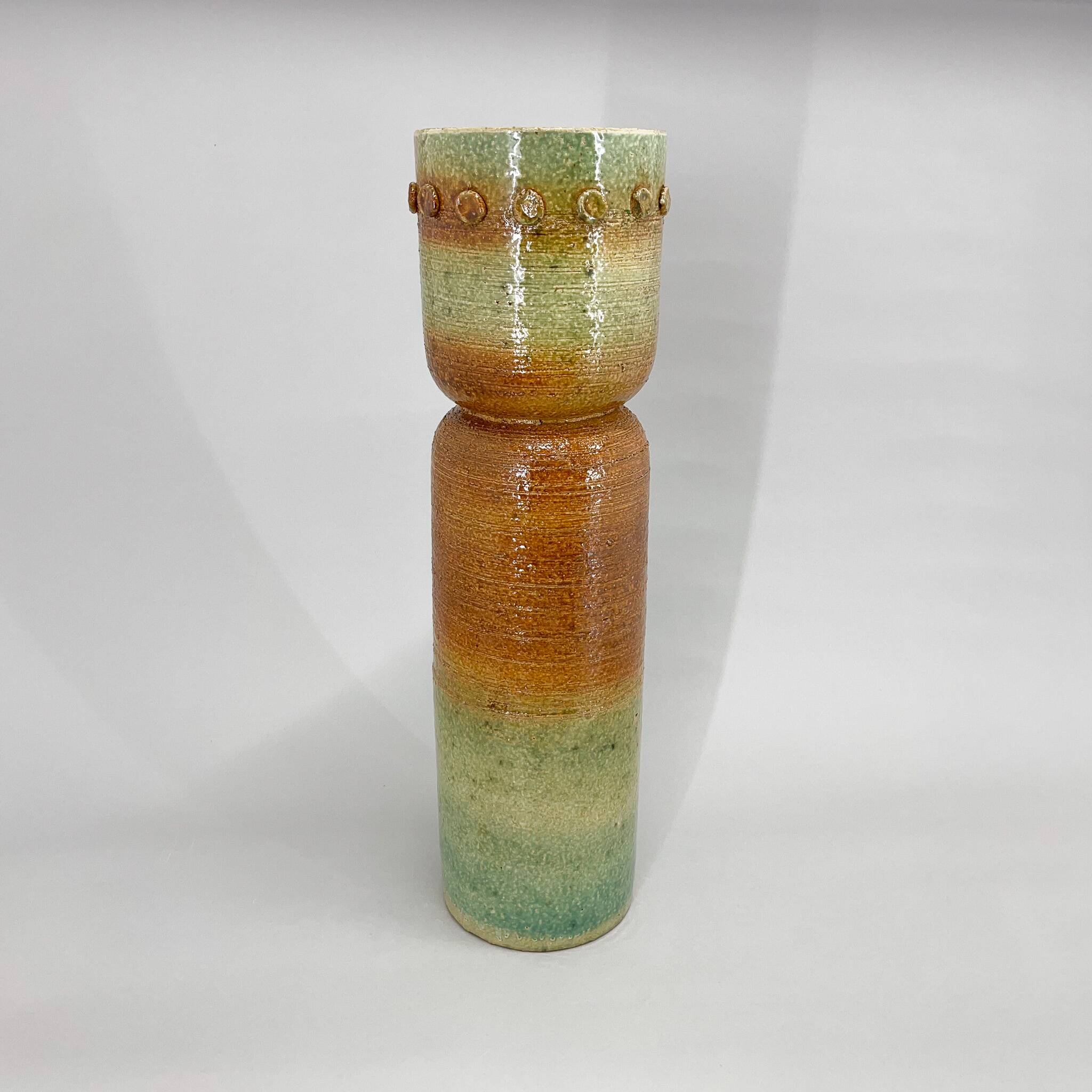 Artistic Mid-Century Ceramic Vase, Czechoslovakia