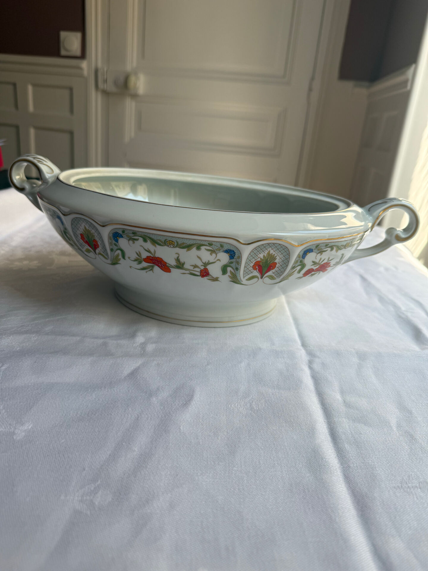 Large soup tureen without lid Haviland Limoges Mozart