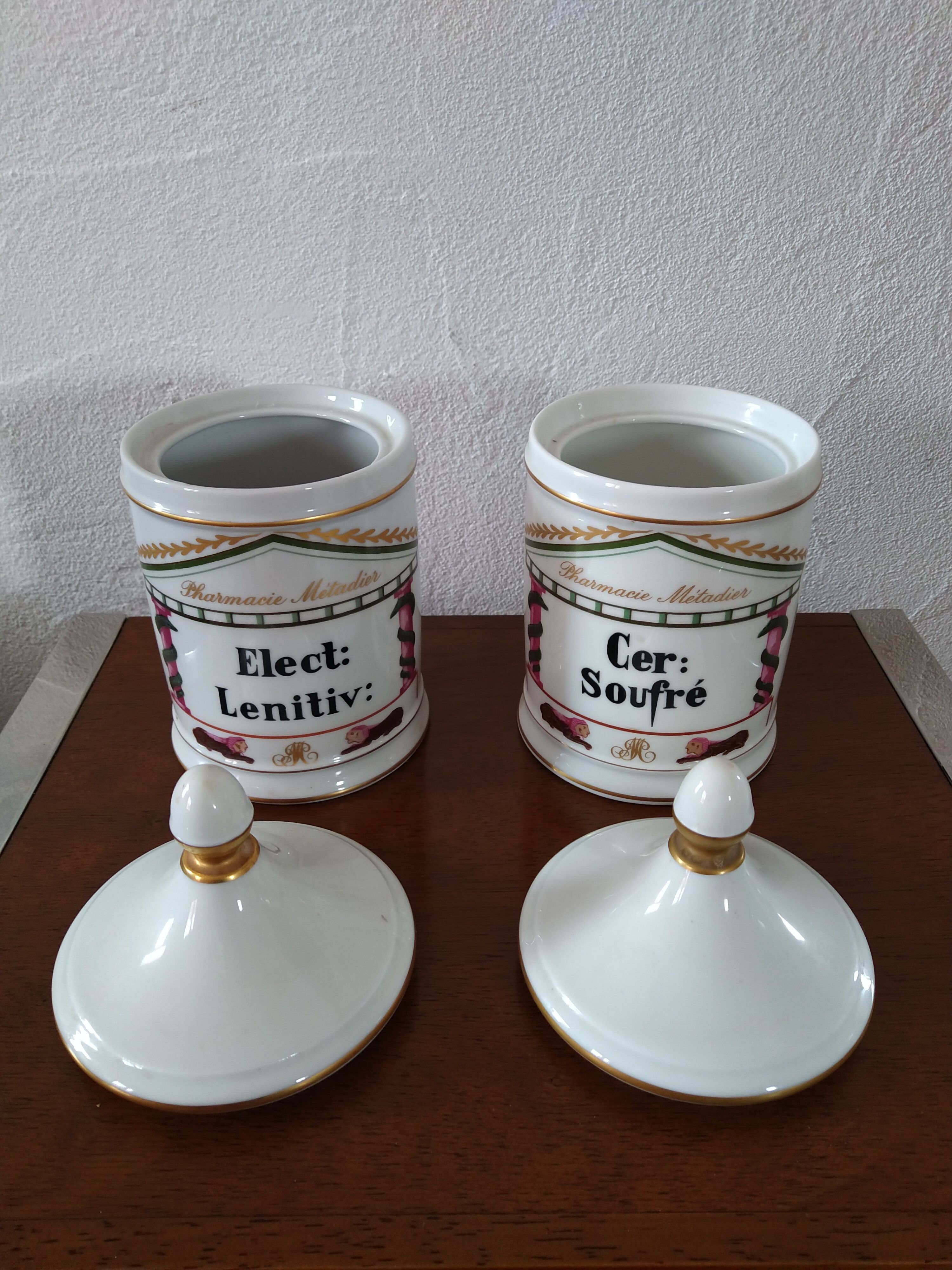 Pair of pharmacy jars