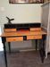 Bureau ancien restauré style campagne chic / bicolore noir et bois