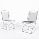 Set of 4 Vintage Architectural steel wire chairs, Italy