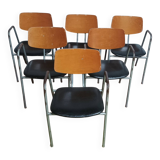Suite de 6 chaises Stella vintage