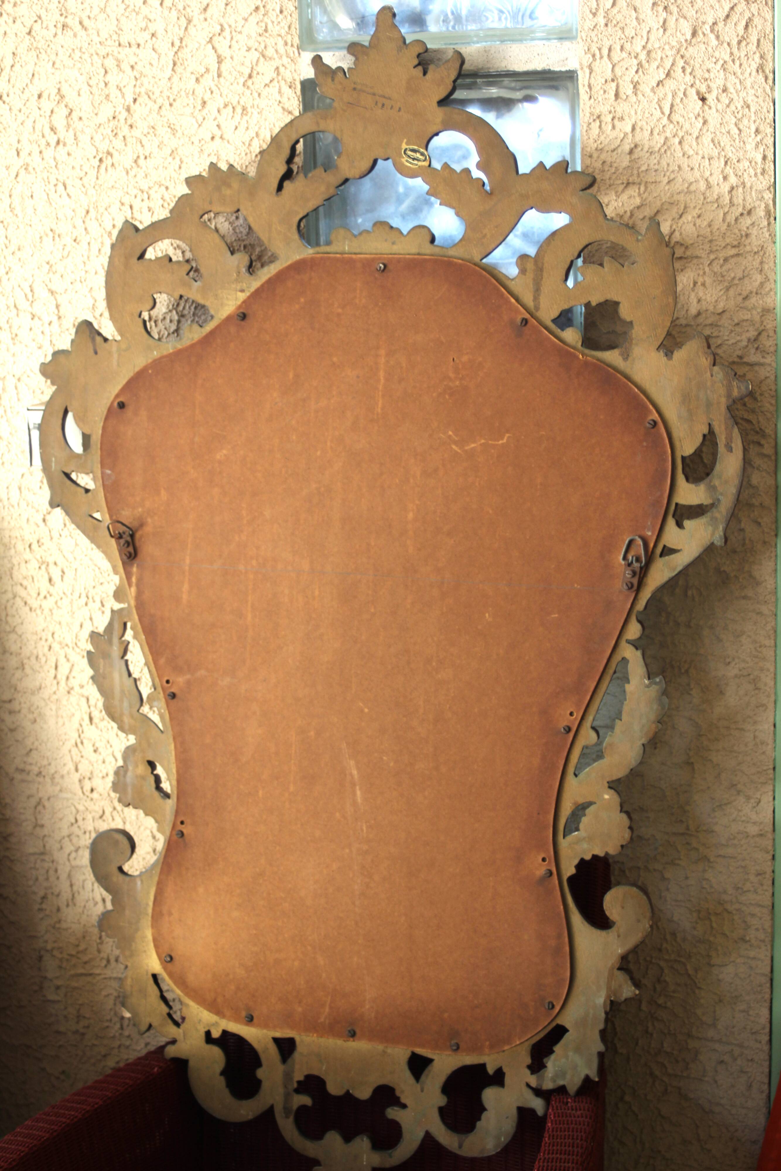 Large Syroco mirror, made in the USA, 1960s