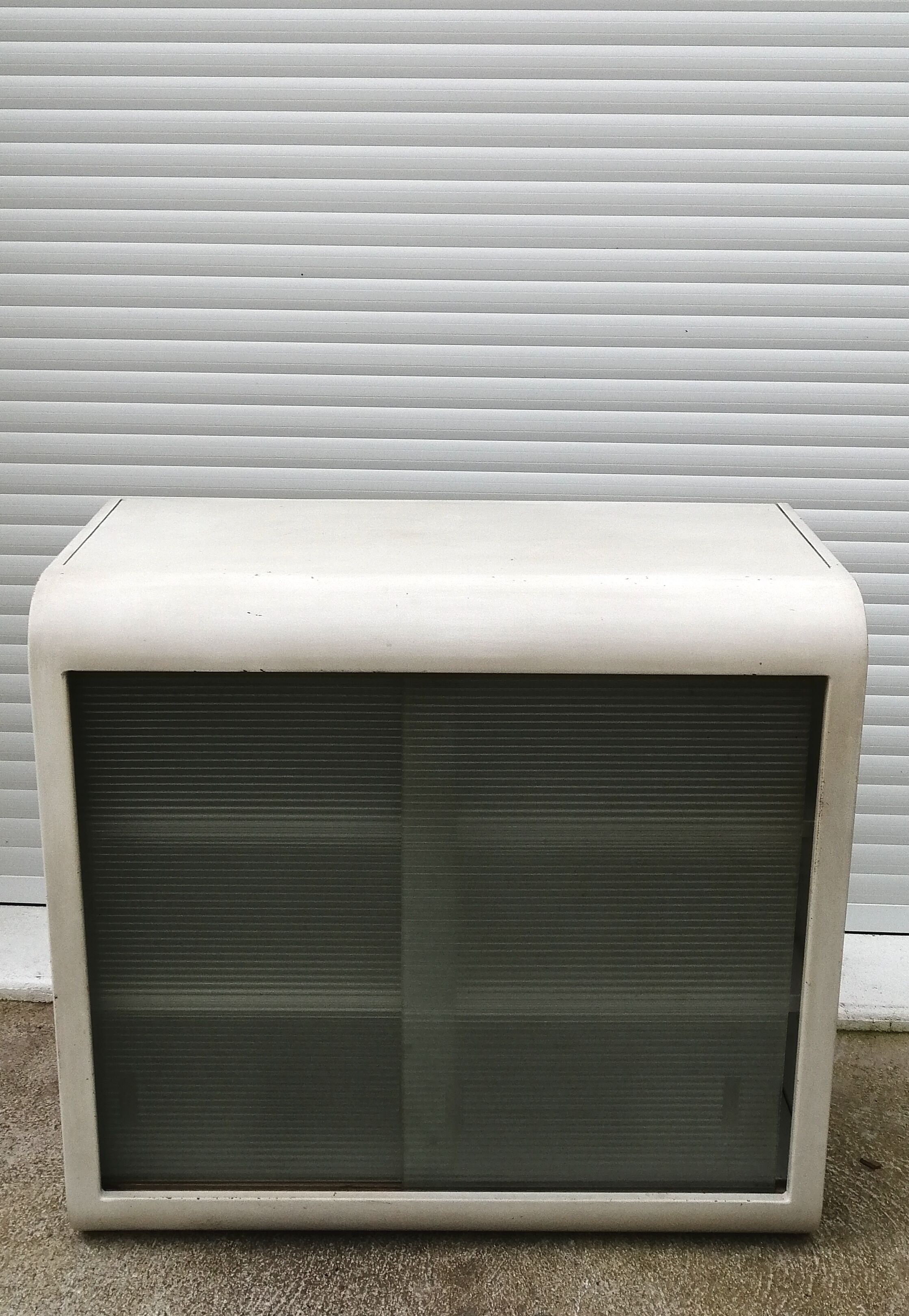 Wall sideboard in sheet metal "Ferlithe" 60s