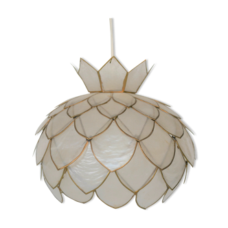 Suspension fleur vintage en nacre