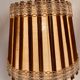 Vintage fabric and wood pendant light