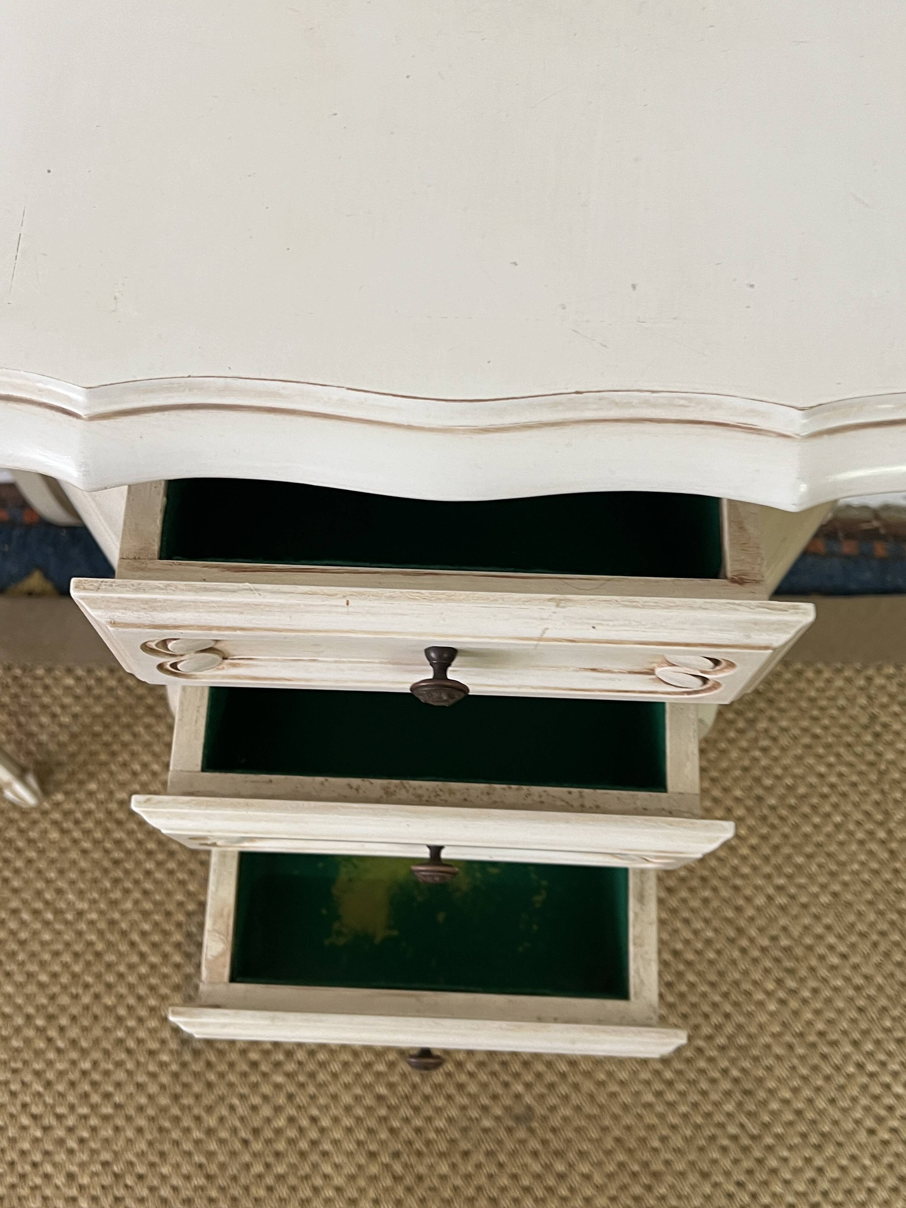 Pair of antique Louis XV style bedside tables, 3 drawers