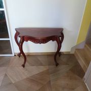 Console with curved legs - mahogany - Louis XV style - carved wood