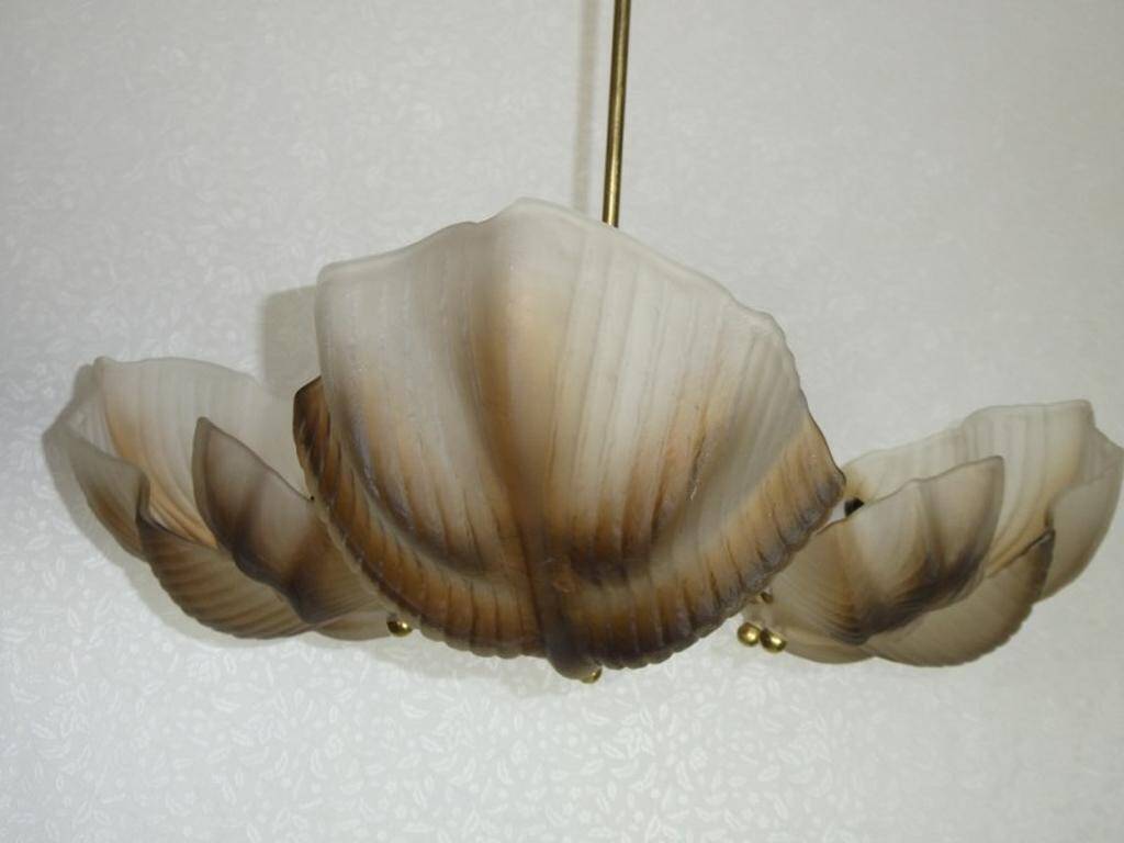 Lustre Murano en forme de coquillage