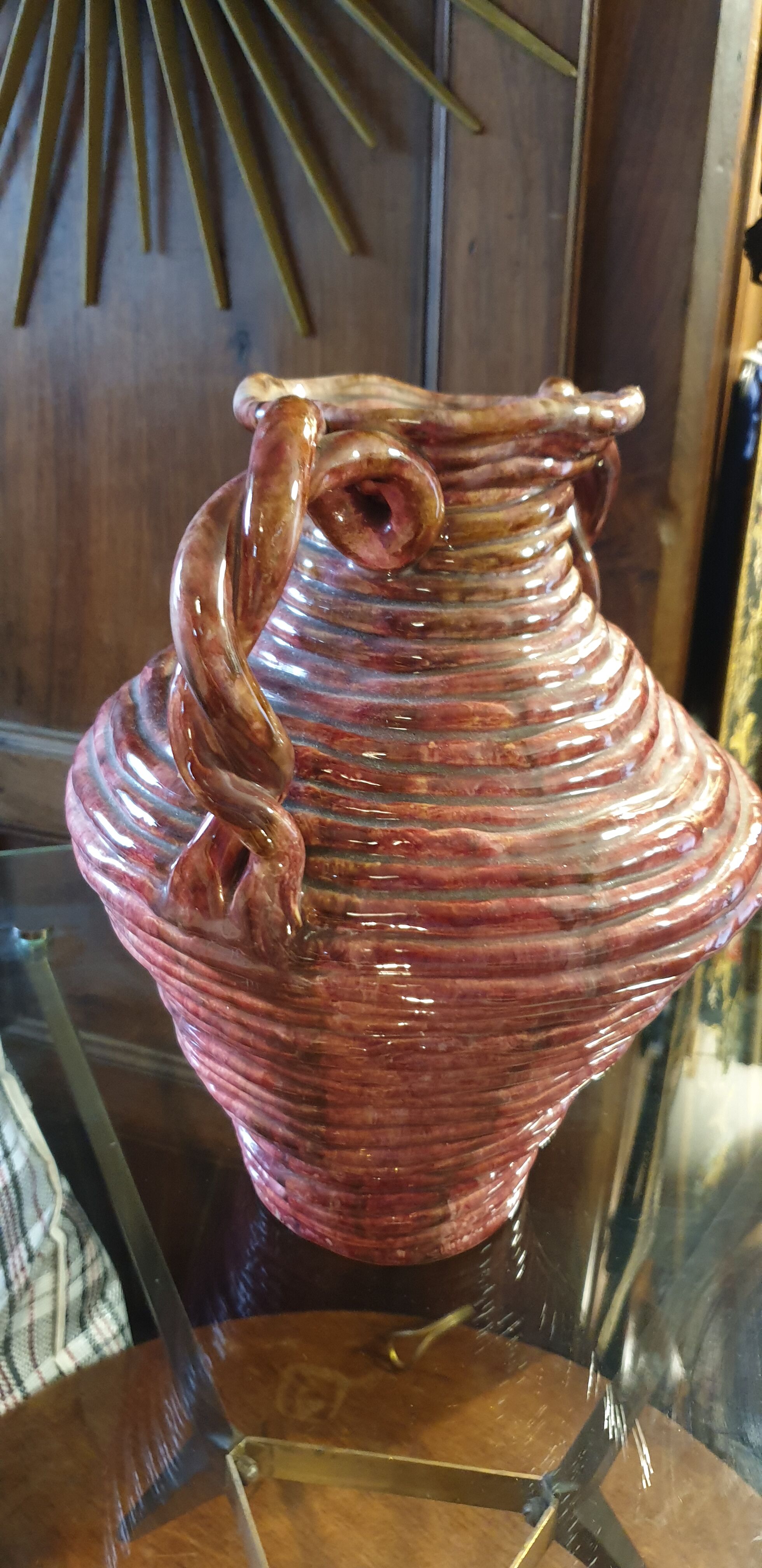 Artisanal pottery vase