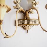 Neoclassical laurel wreath wall lamps, 1960s set of two