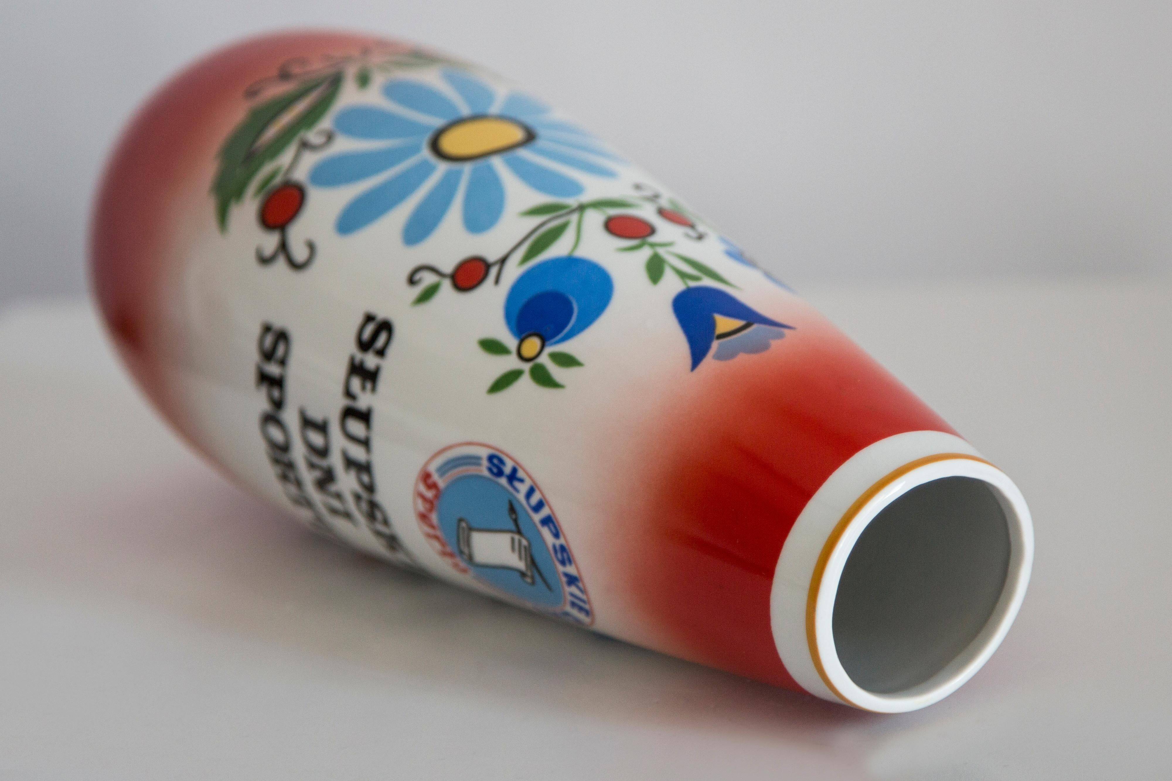 Vintage large porcelain ceramic vase Lubiana, Europe, 1960s