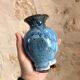 Signed vase in glazed ceramic