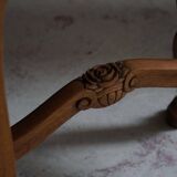 Antique Danish console, carved solid oak, lion's feet, Baroque style, 1890s.