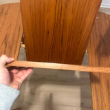 Wooden round table with butterfly extension from the 1970s.