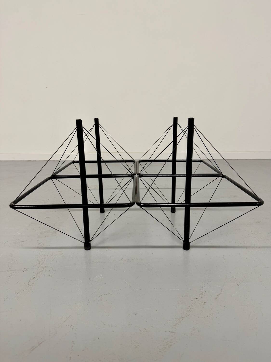 Vintage Italian architectural design coffee table from the 1970s