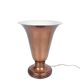 Lampe cornet en métal cuivré, époque Art Déco