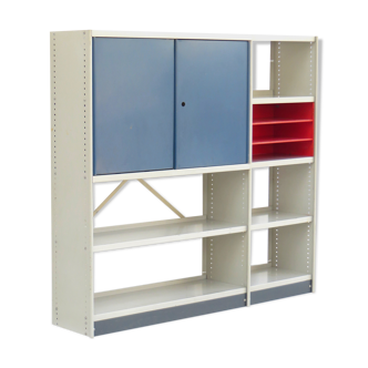 Mid century modern wall system bookcase cabinet stabilux by friso kramer for ahrend de cirkel, 1960s