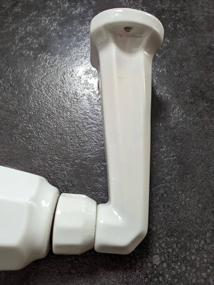 Old white porcelain wall lamp art deco bathroom 1930 opaline tulip 1930