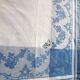 White and blue damask tablecloth 1m50 x 1m50