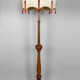 Important Art Deco carved oak floor lamp, France, circa 1920