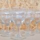 Service of 10 chiseled crystal water glasses