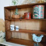 Old wooden shelf - old workshop drawer