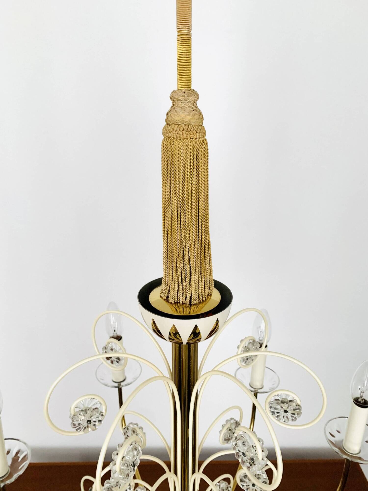 Crystal Glass Chandelier by Vereinigte Werkstätten Collection