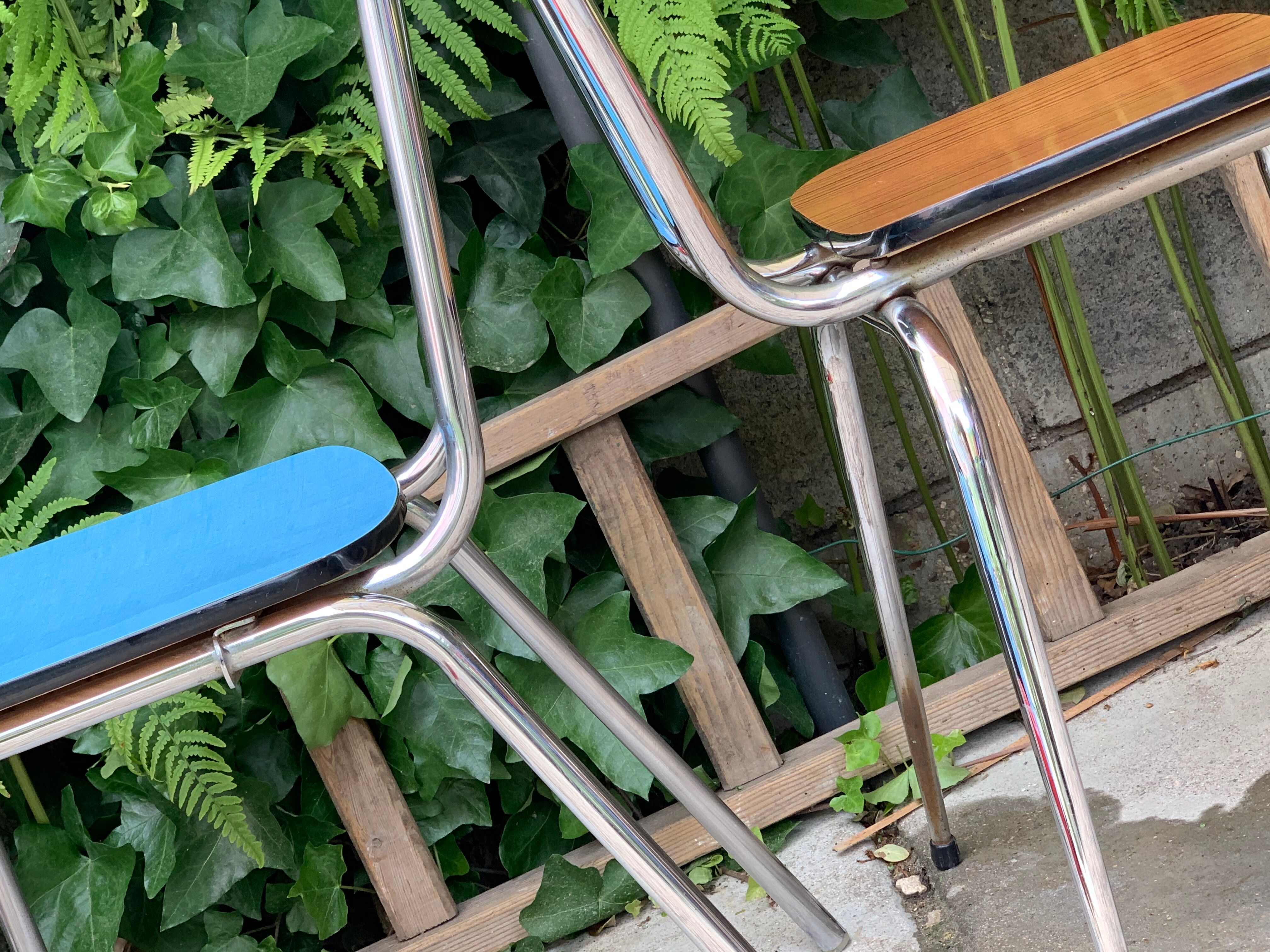 Mismatched formica chairs