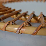 Vintage rattan sun mirror 70 years