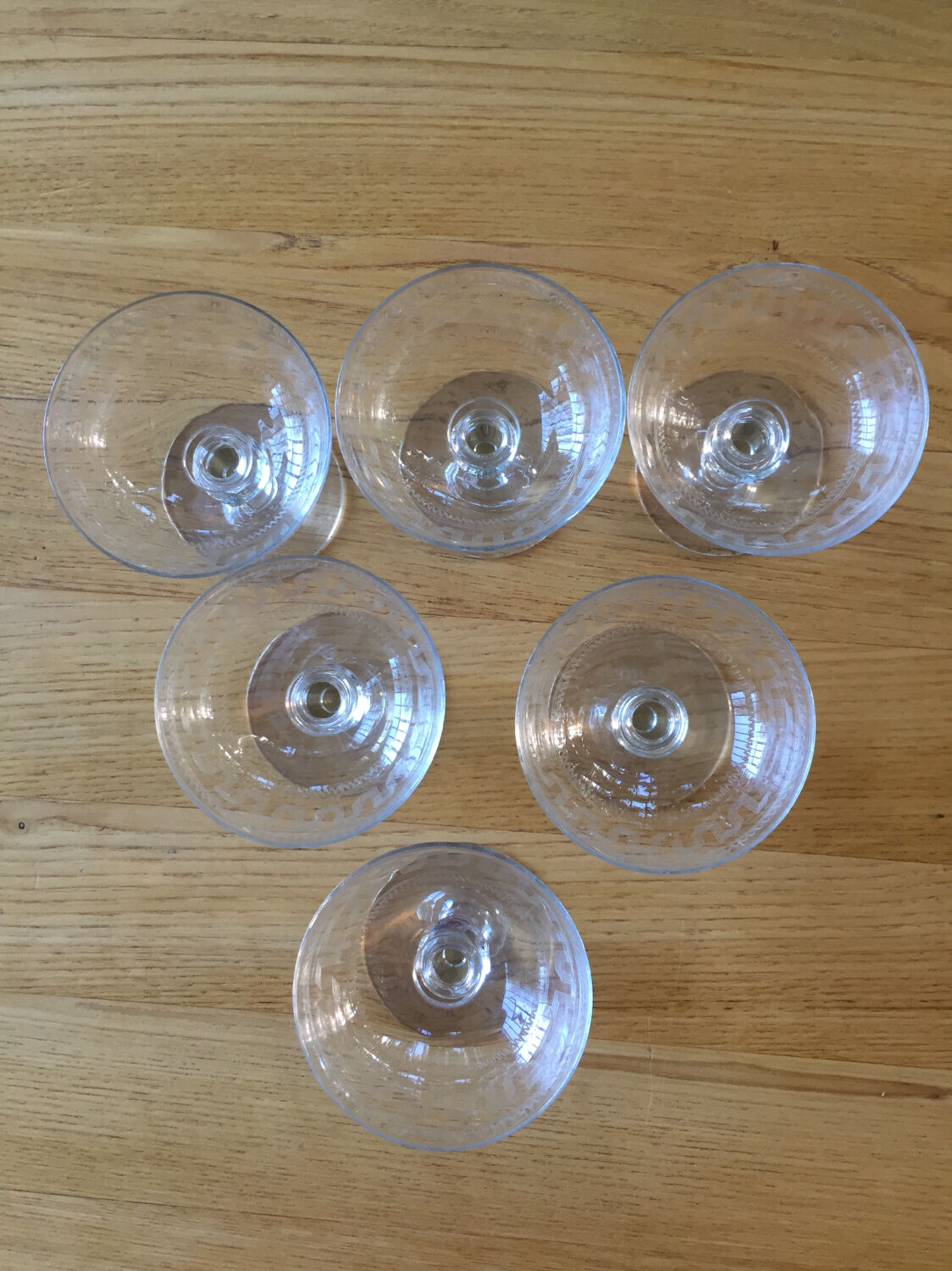 6 champagne glasses