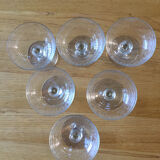 6 champagne glasses