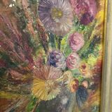 " Bouquet "oil on canvas from the 1950s