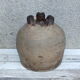 Glazed clay oil jar - ancient pottery