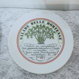 6 plates in auteuil porcelain signed Jacques Lobjoy