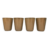 4 Mazagrans in stoneware made in France