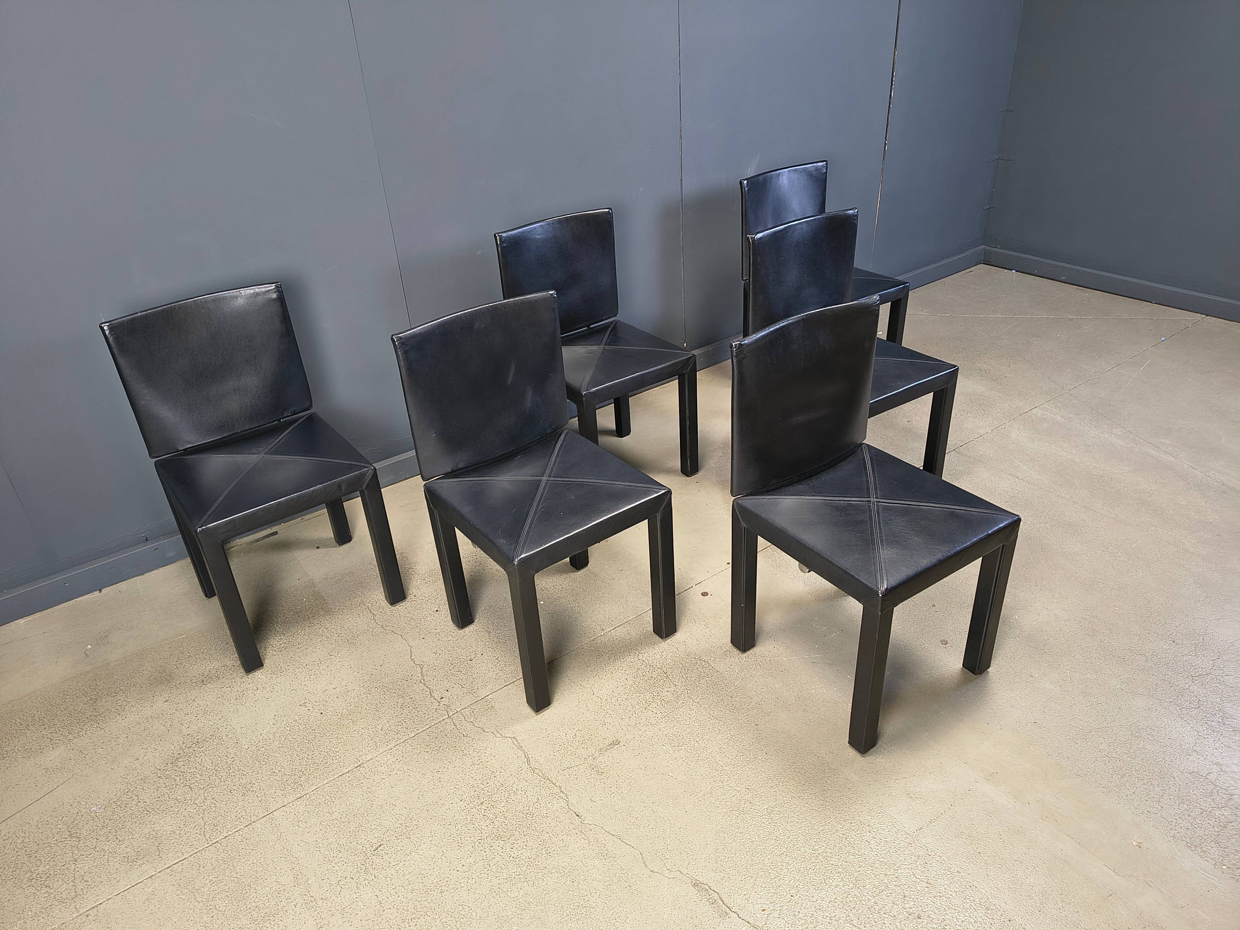 Arcadia dining chairs by Paolo Piva for B&B Italia set of 6