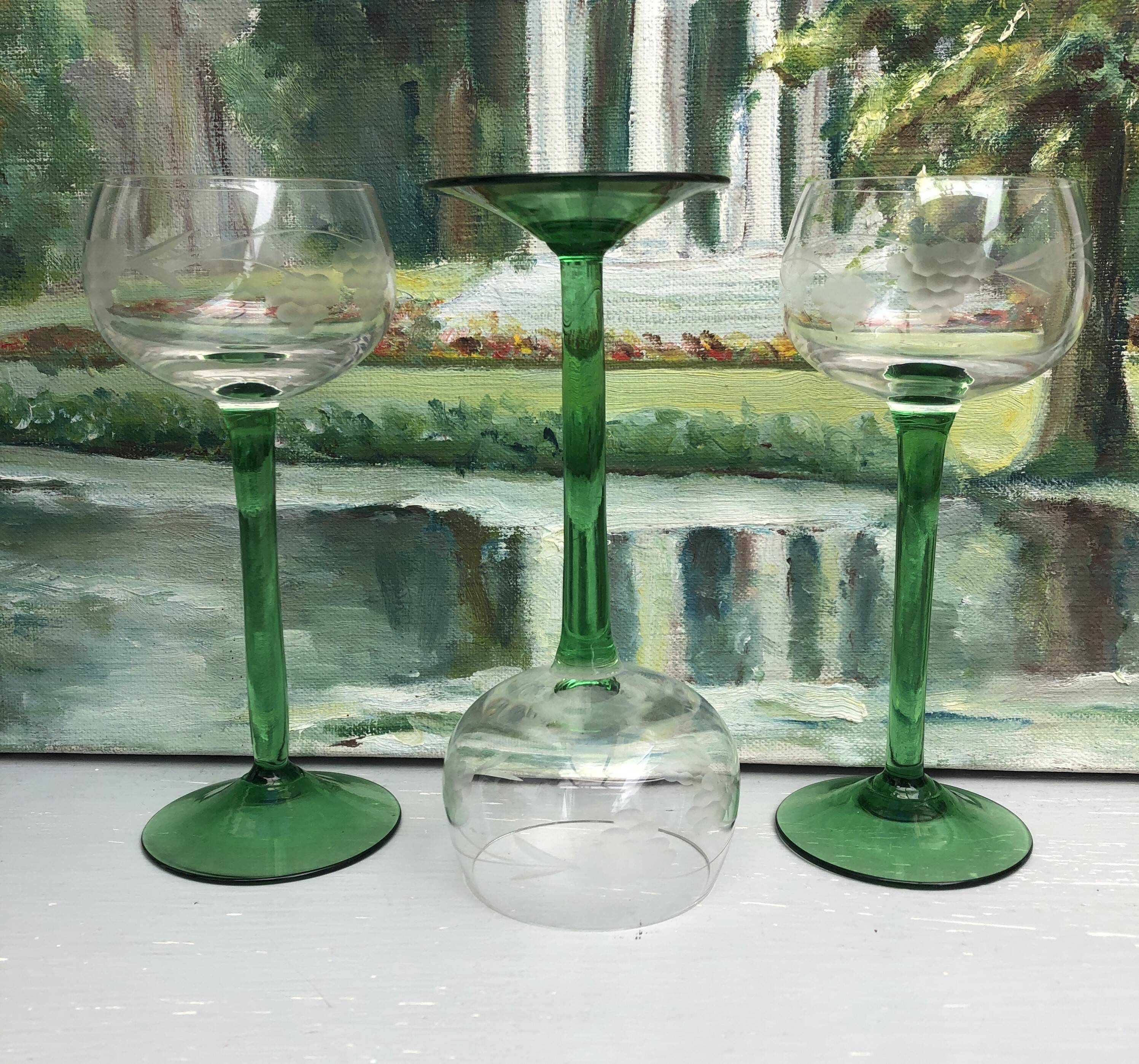 Vintage Alsace wine glass