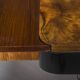 Art Deco French Walnut & Burl Dining Set, 1930s, Set of 7