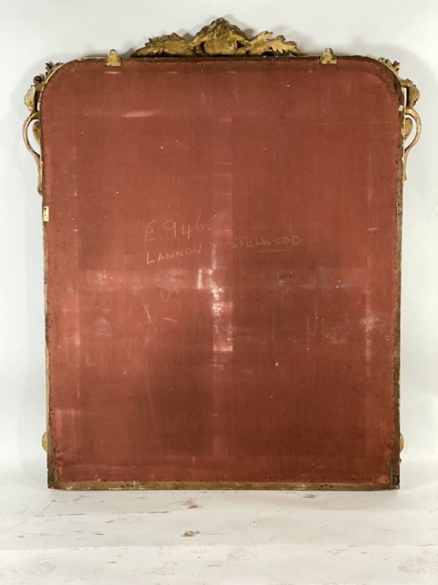 Cross-stitch tapestry in a Louis XVI style frame from around 1900.